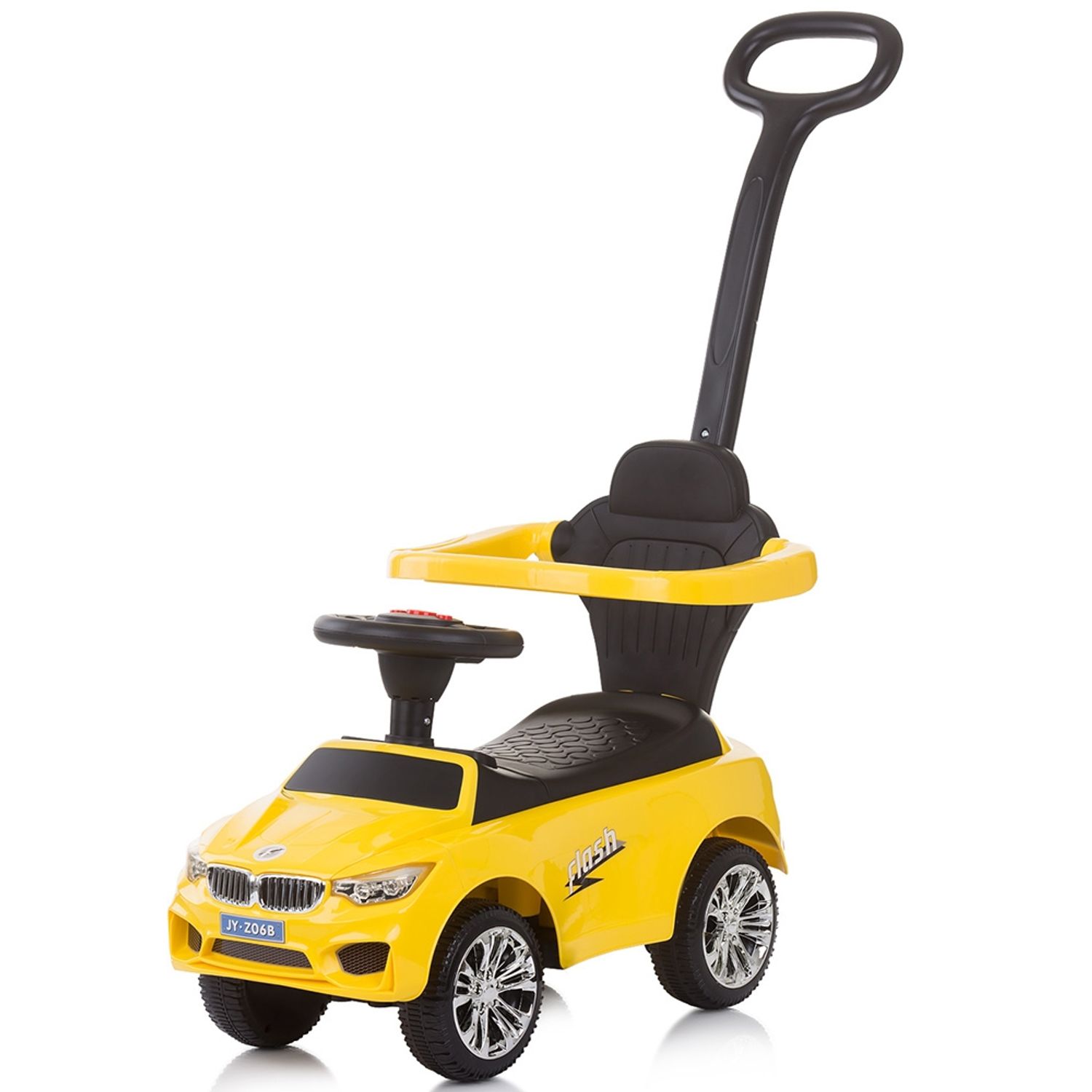 Masinuta de impins Chipolino Flash yellow cu maner si copertina fotografia produsului View 3 L
