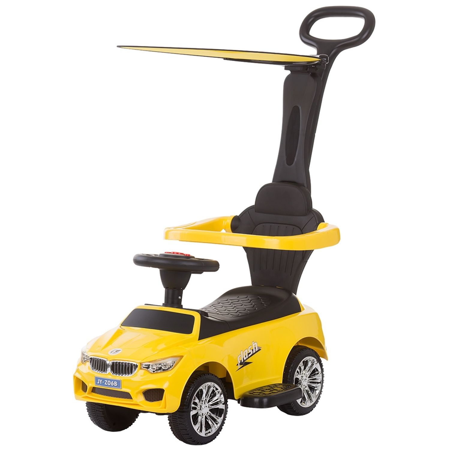 Masinuta de impins Chipolino Flash yellow cu maner si copertina fotografia produsului