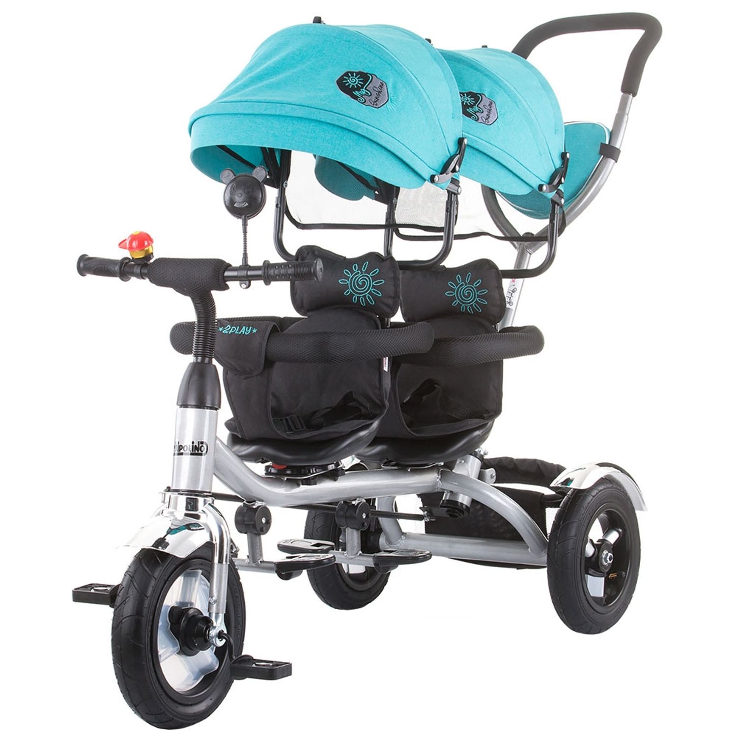 Tricicleta gemeni Chipolino 2Play mint fotografia produsului
