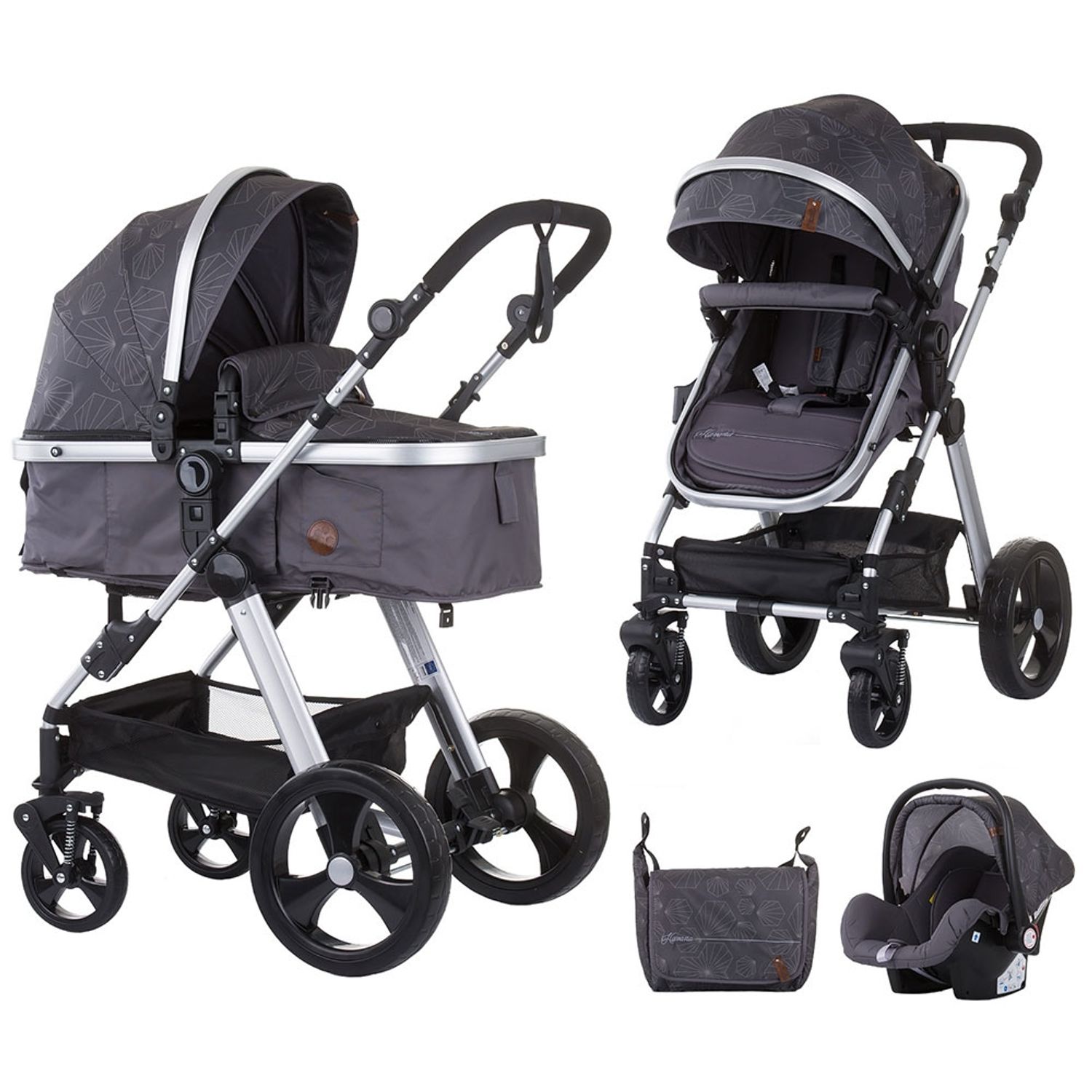 Carucior Chipolino Havana 3 in 1 anthracite fotografia produsului