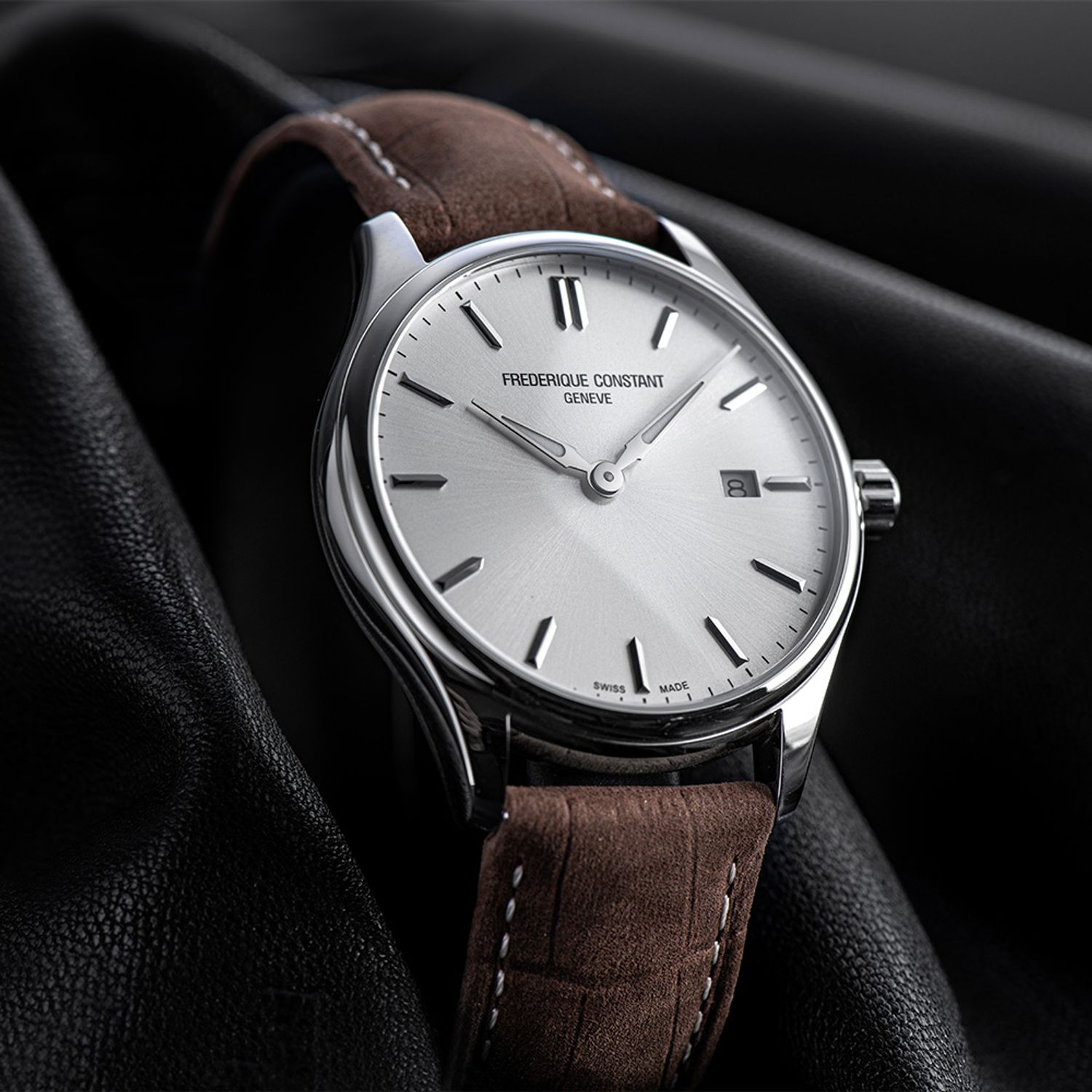 Ceas Barbati, FREDERIQUE CONSTANT, Classics Quartz FC-220SS5B6 fotografia produsului View 3 L