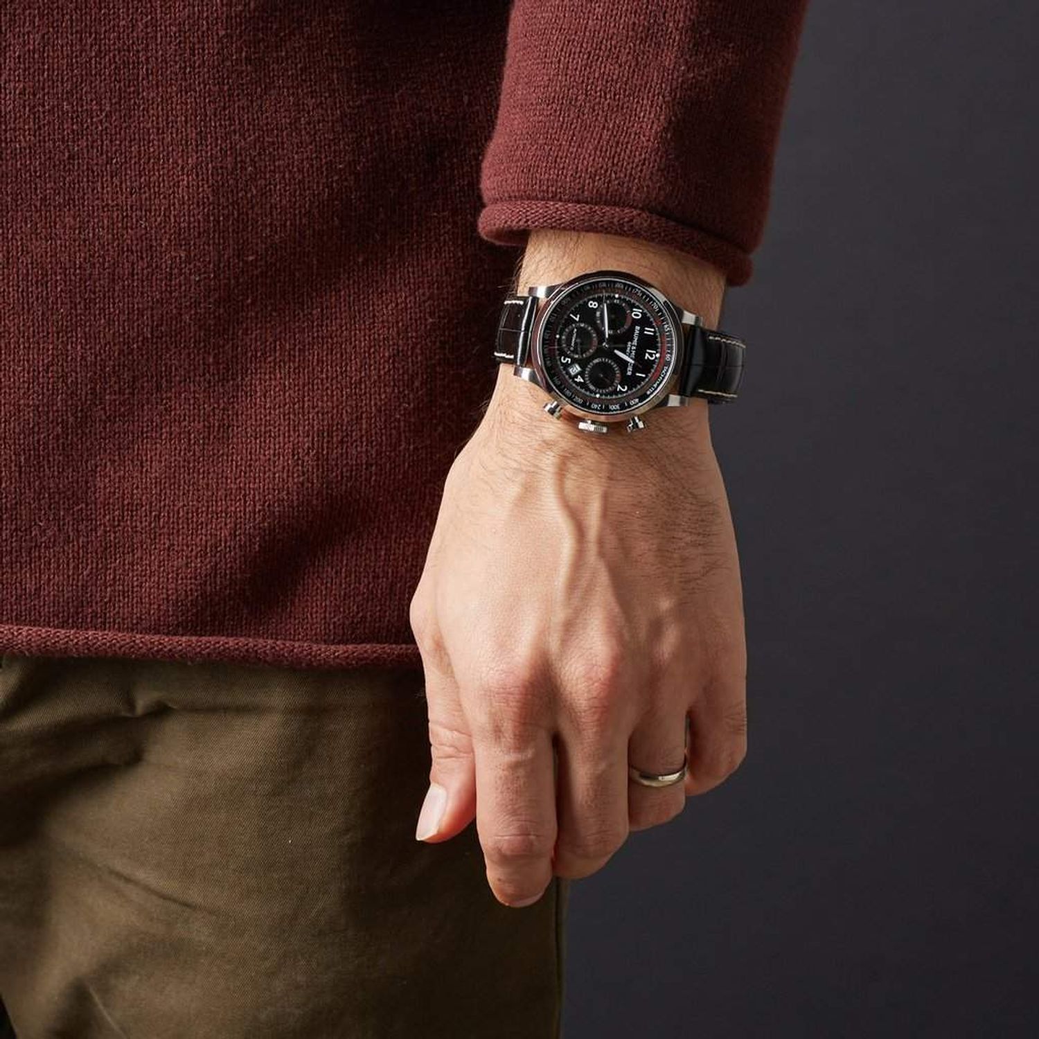Ceas Barbati, Baume &amp; Mercier, Capeland Round MOA10084 fotografia produsului View 4 L