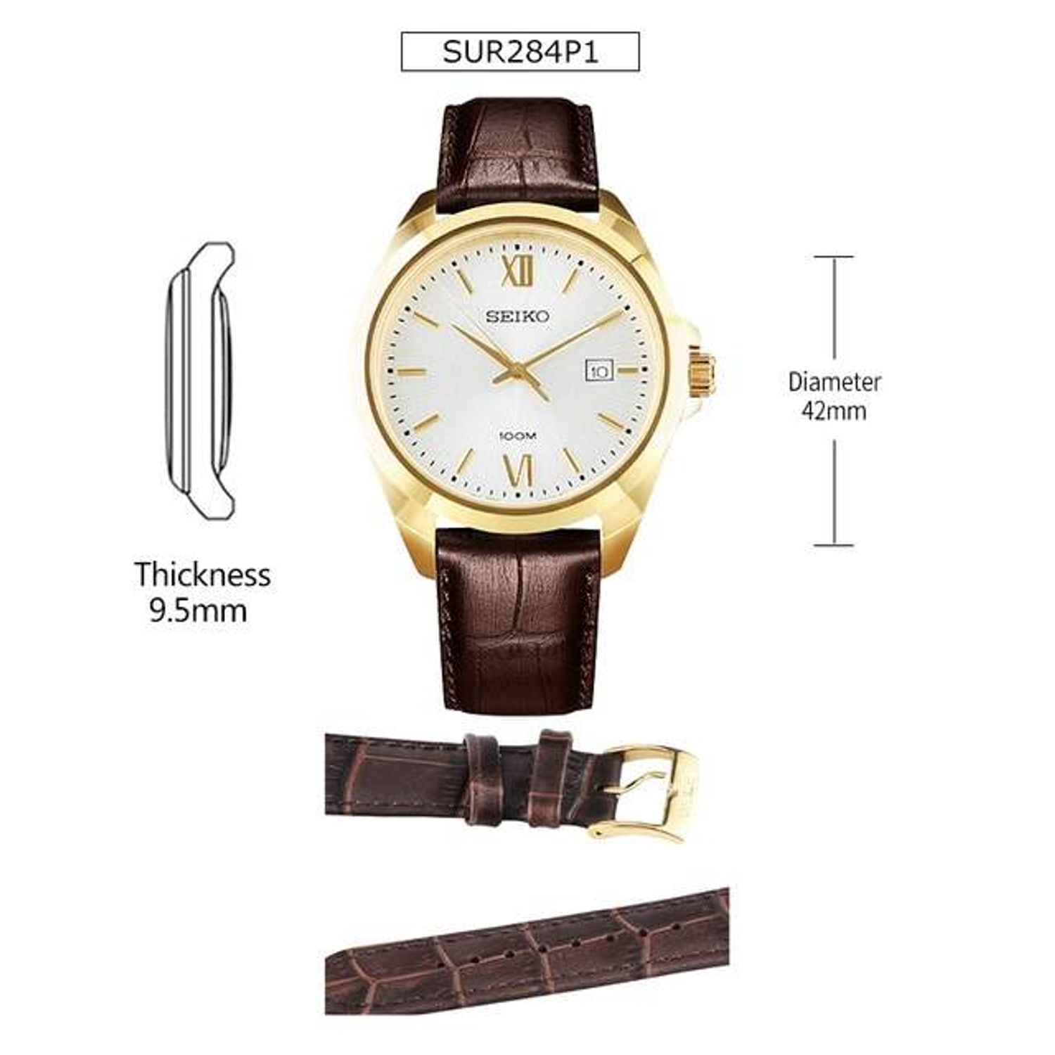 Ceas Barbati, Seiko, Neo Classic SUR284P1 fotografia produsului View 3 L