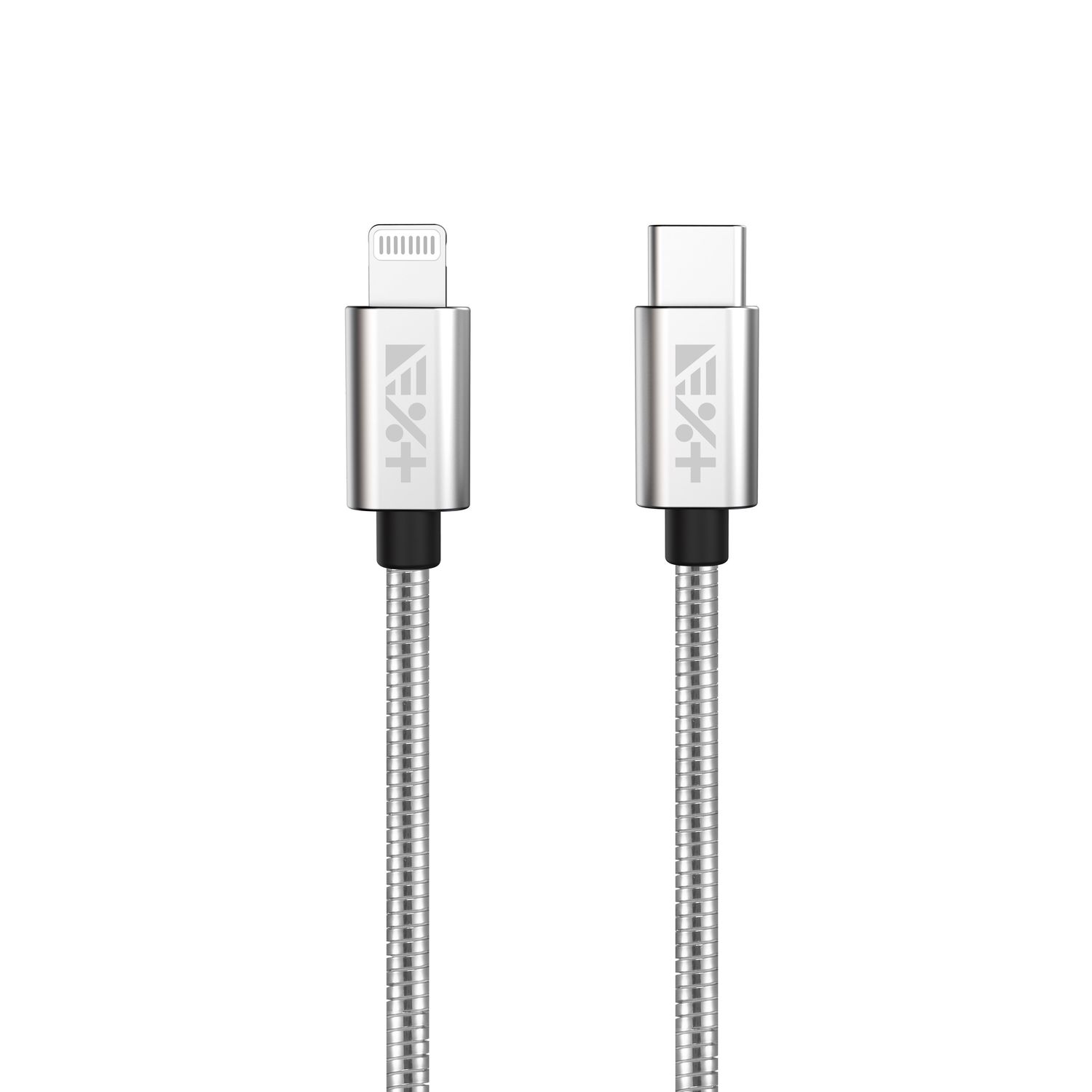 Cablu de date NEXT ONE USB-C - Lightning, Metalic, Silver (1,2m) fotografia produsului View 2 L