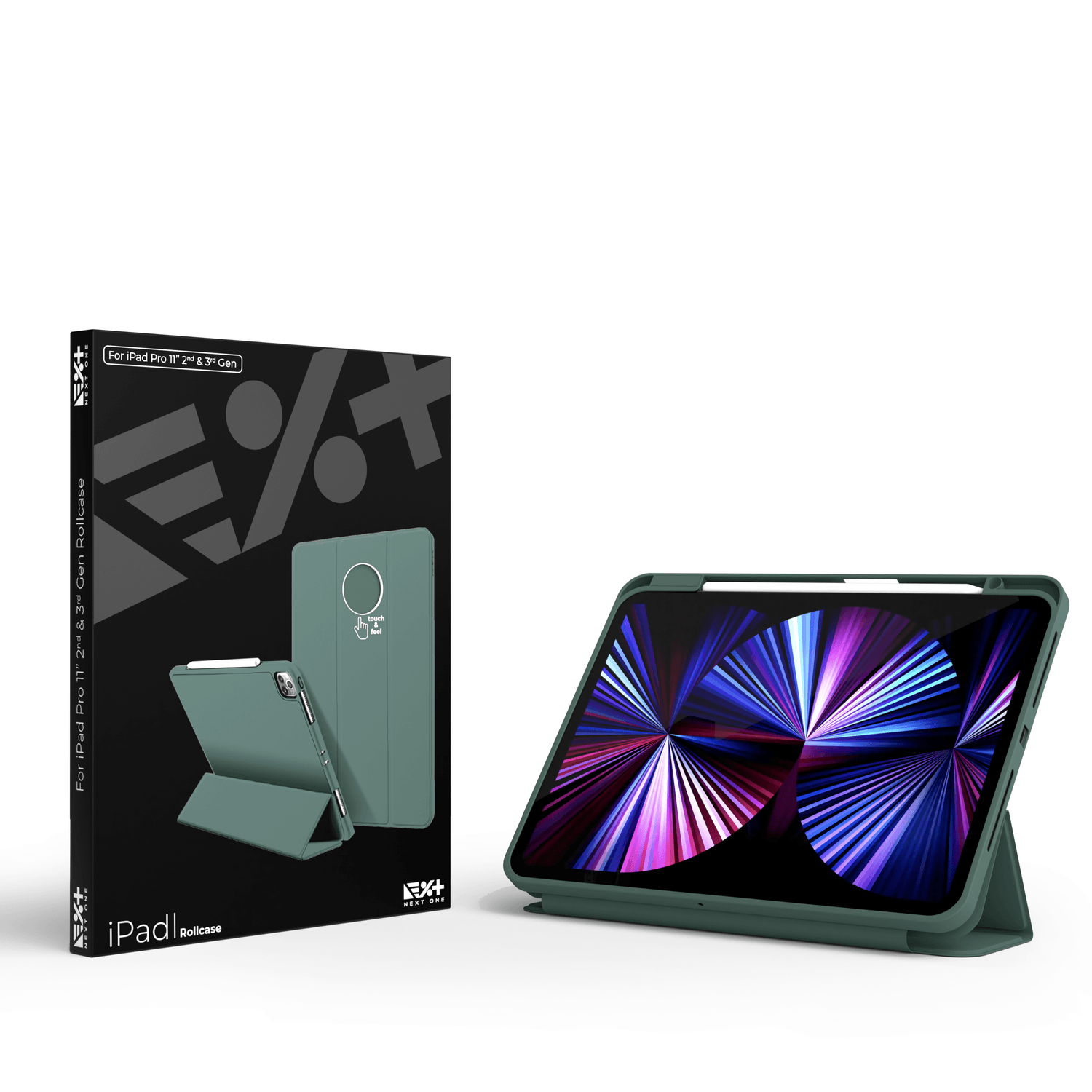 Husa de protectie NEXT ONE Rollcase pentru iPad 11-inch, Verde fotografia produsului