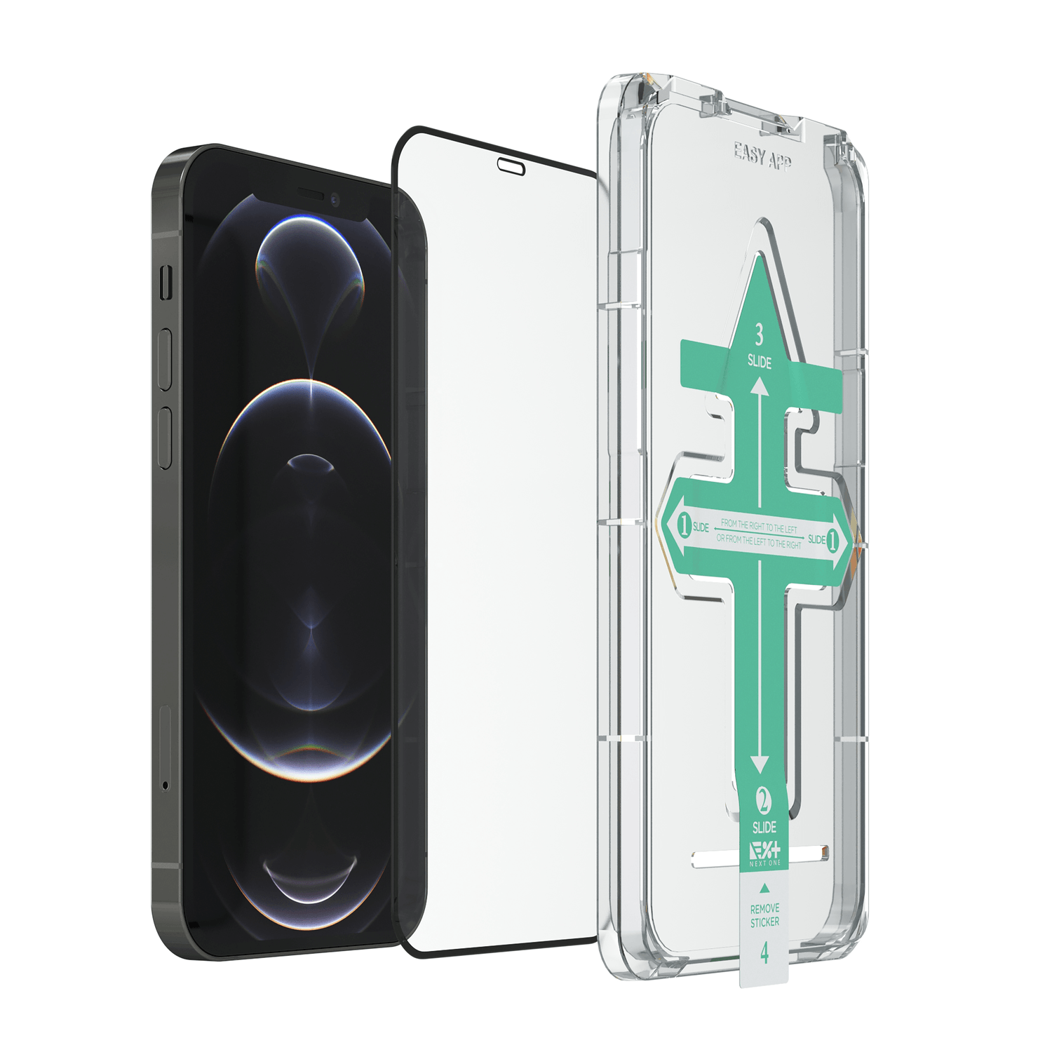 Folie de protectie din sticla NEXT ONE pentru iPhone 12 Pro Max fotografia produsului View 4 L