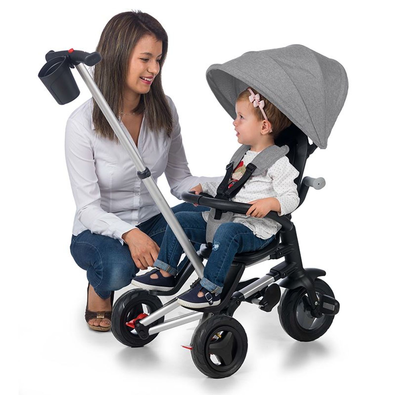 Tricicleta ultrapliabila Qplay Nova gri fotografia produsului View 6 L