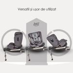 Scaun auto 0-36 kg rotativ Coccolle Astana Urban Grey fotografia produsului View 18 S