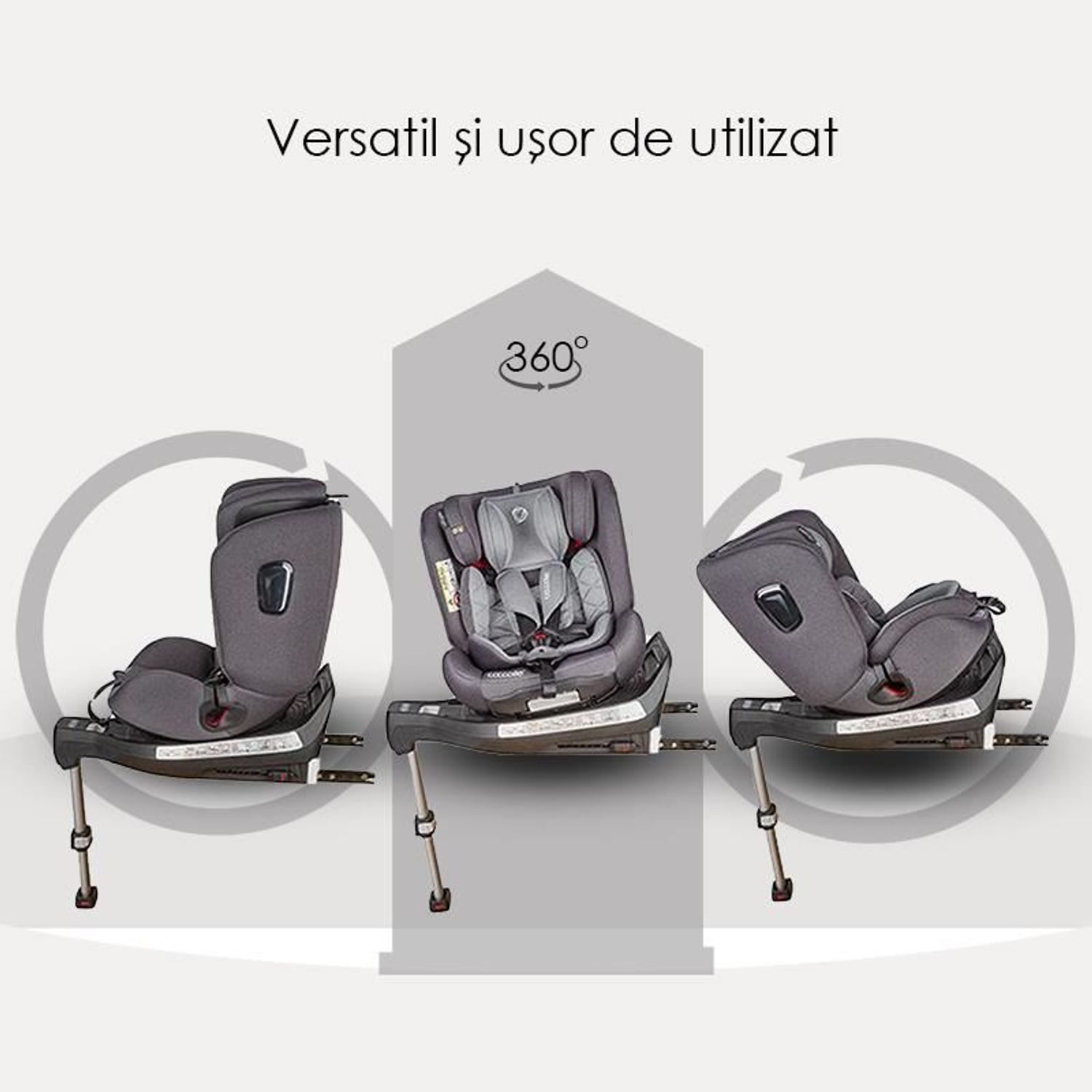 Scaun auto 0-36 kg rotativ Coccolle Astana Urban Grey fotografia produsului View 18 L