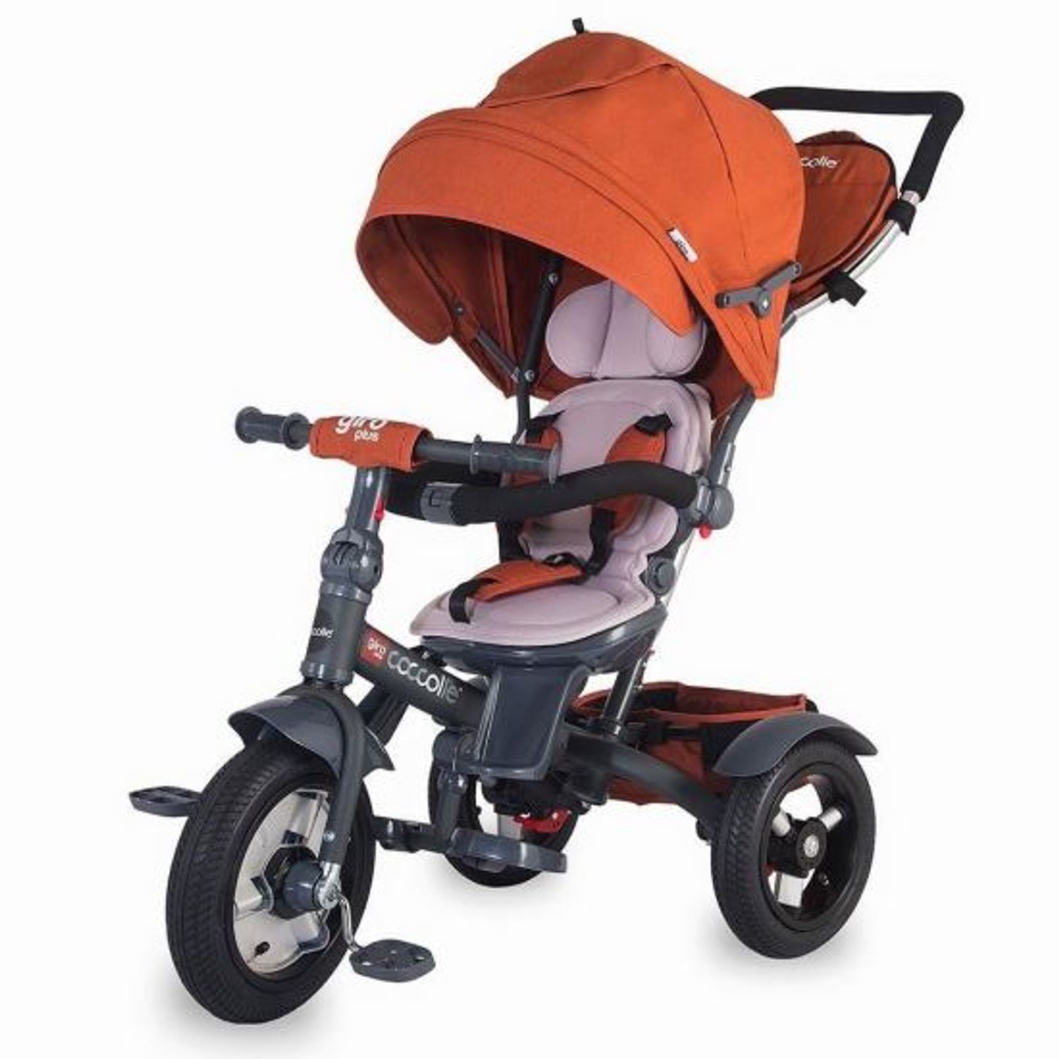 Tricicleta multifunctionala Coccolle Giro Plus Caramiziu fotografia produsului