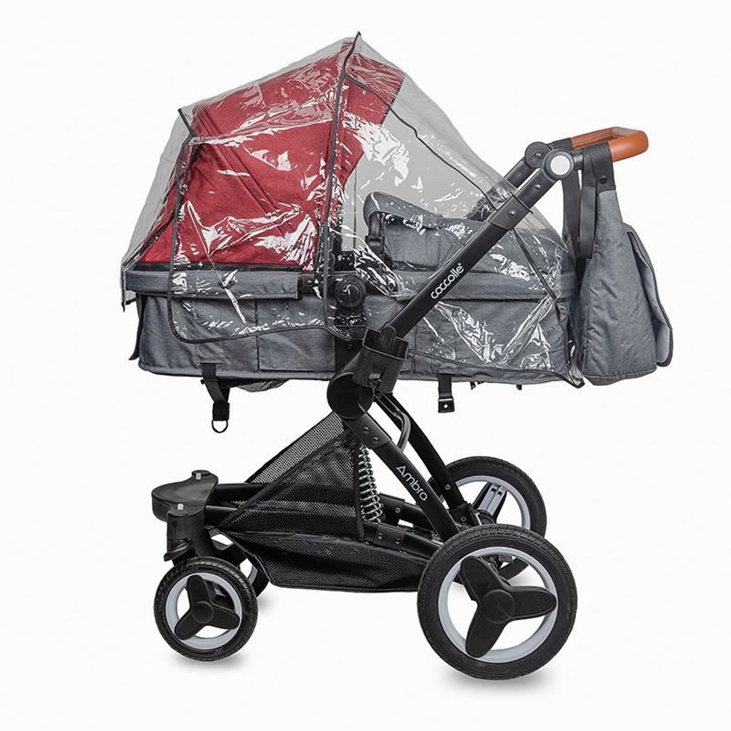 Carucior transformabil 3 in 1 Coccolle Ambra Syrah Red 2021 fotografia produsului View 10 L