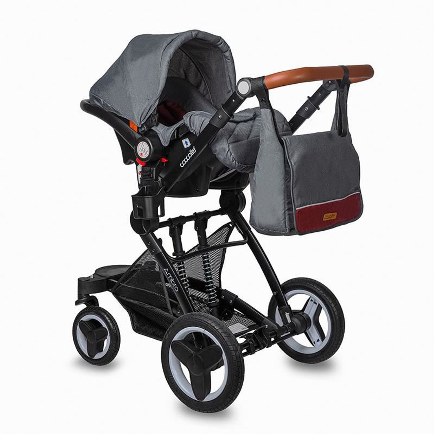Carucior transformabil 3 in 1 Coccolle Ambra Syrah Red 2021 fotografia produsului View 12 L
