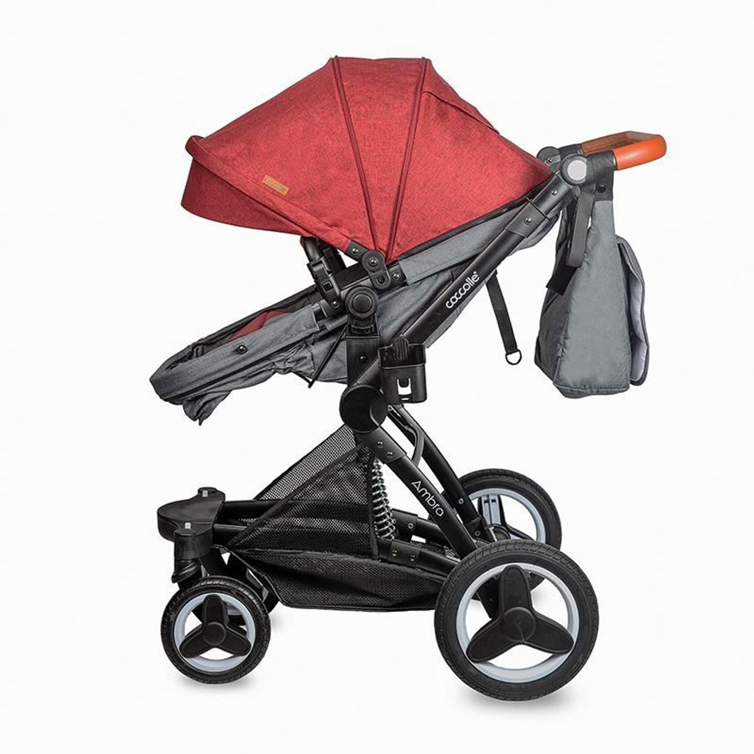 Carucior transformabil 3 in 1 Coccolle Ambra Syrah Red 2021 fotografia produsului View 4 L