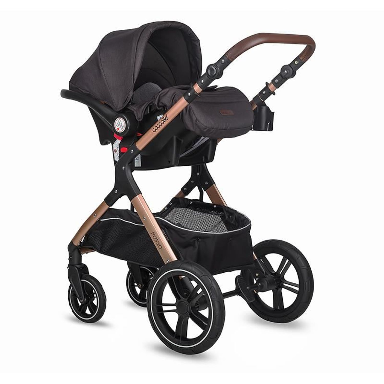 Carucior transformabil 3 in 1 Coccolle Melora Diamond black fotografia produsului View 12 L
