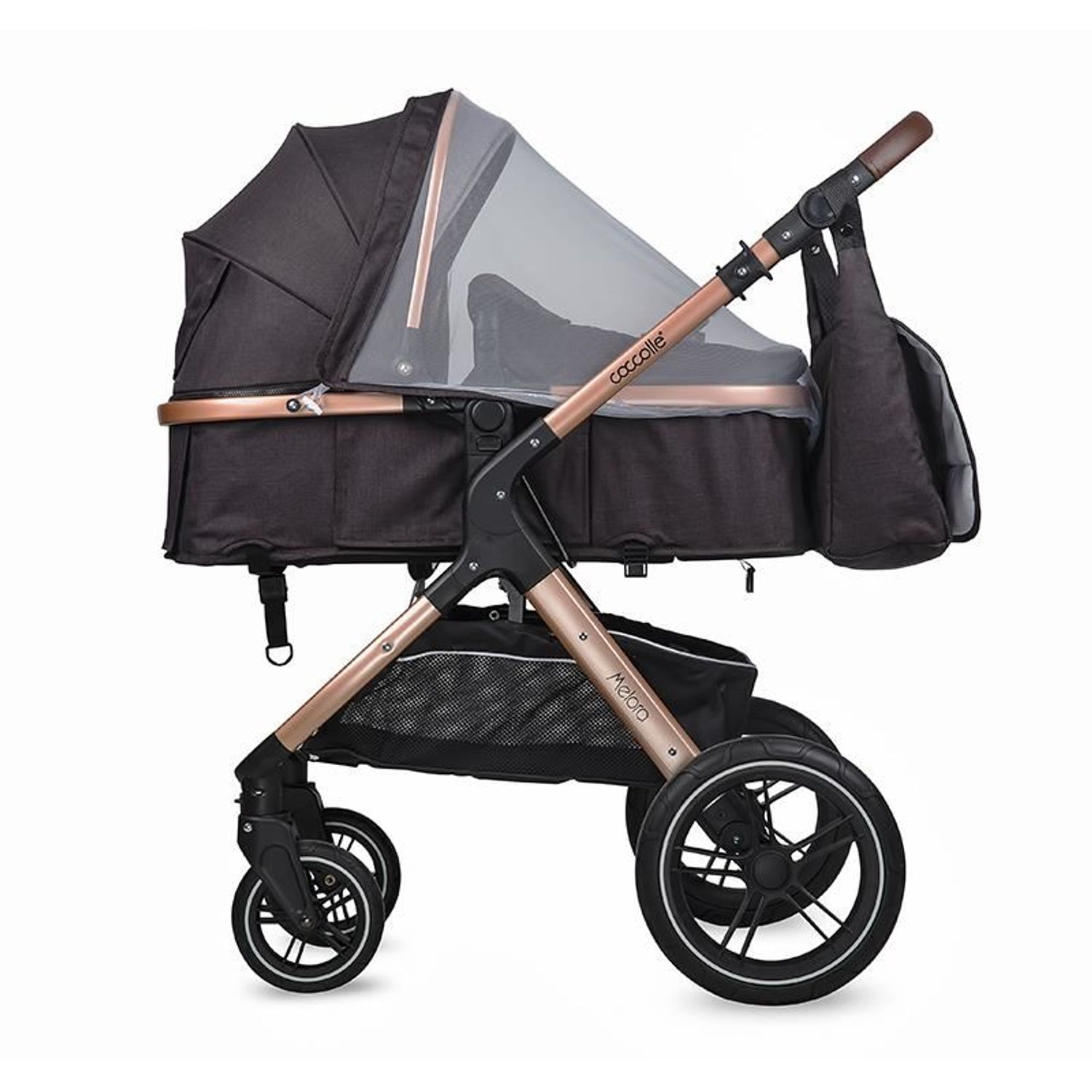 Carucior transformabil 3 in 1 Coccolle Melora Diamond black fotografia produsului View 9 L