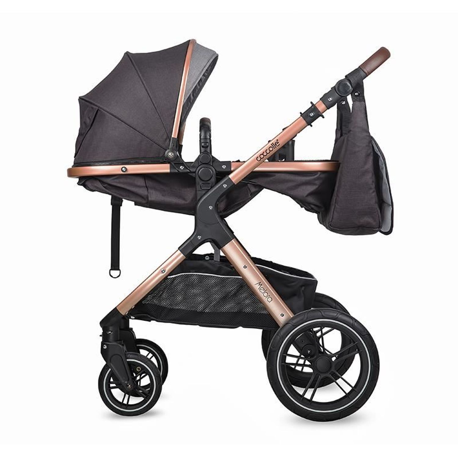 Carucior transformabil 3 in 1 Coccolle Melora Diamond black fotografia produsului View 6 L