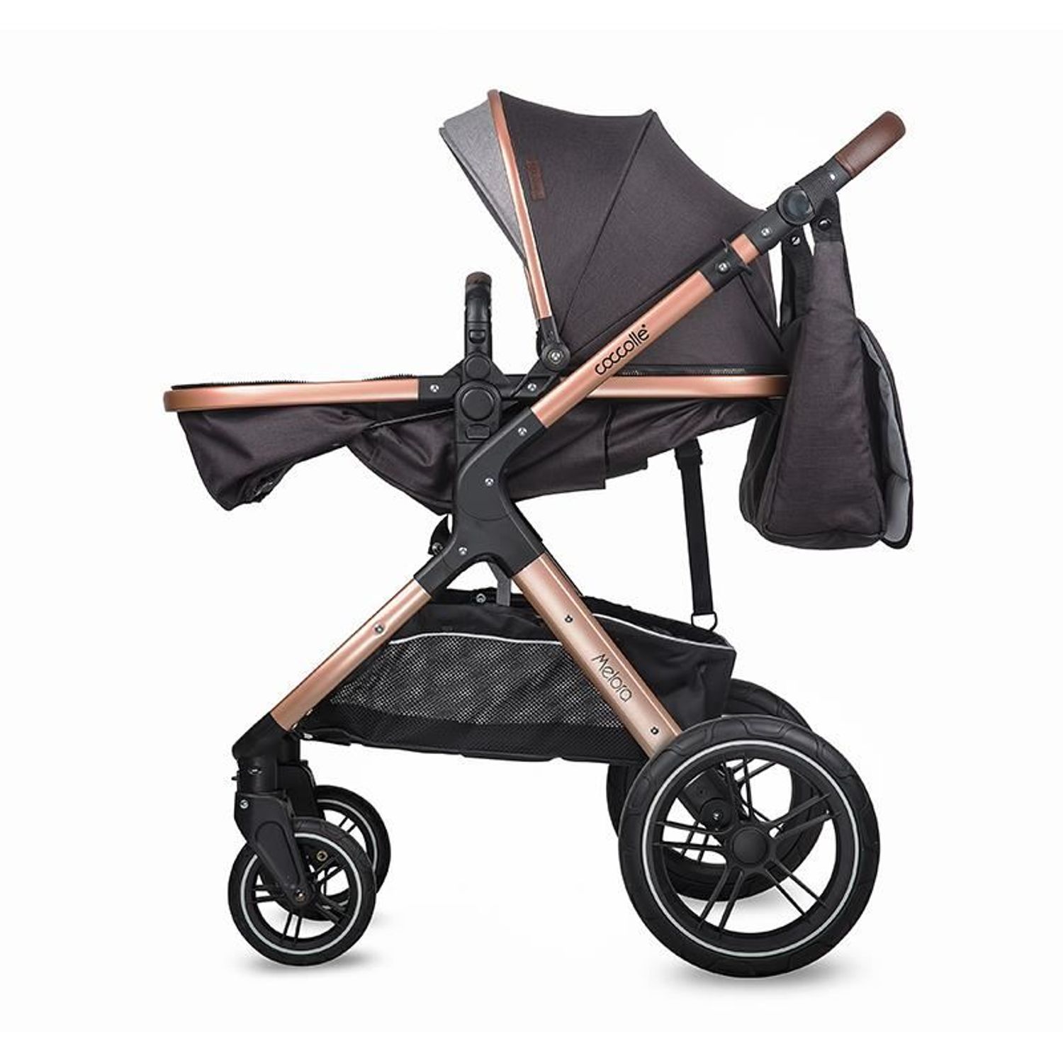 Carucior transformabil 3 in 1 Coccolle Melora Diamond black fotografia produsului View 5 L
