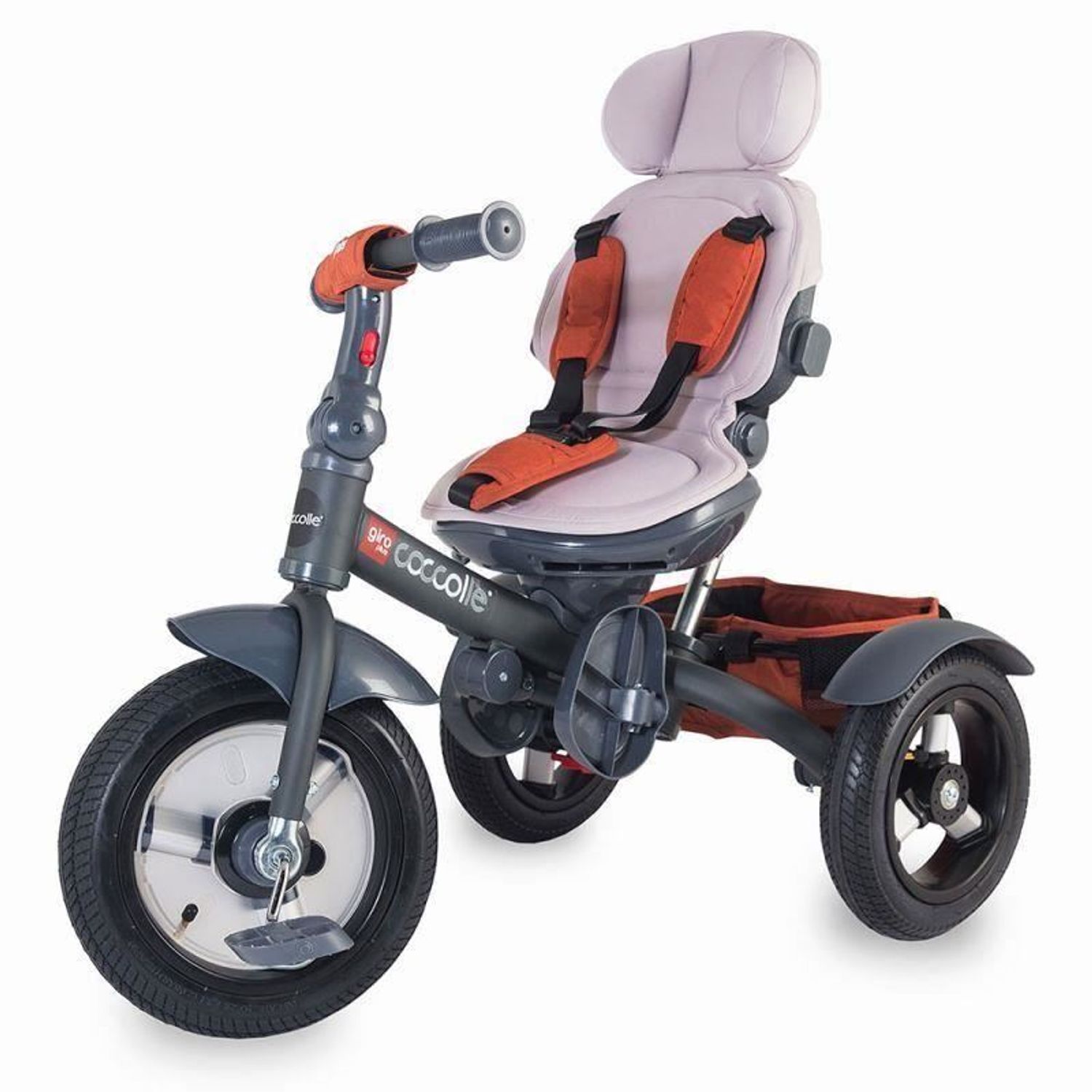 Tricicleta multifunctionala Coccolle Giro Plus Rosu fotografia produsului View 5 L