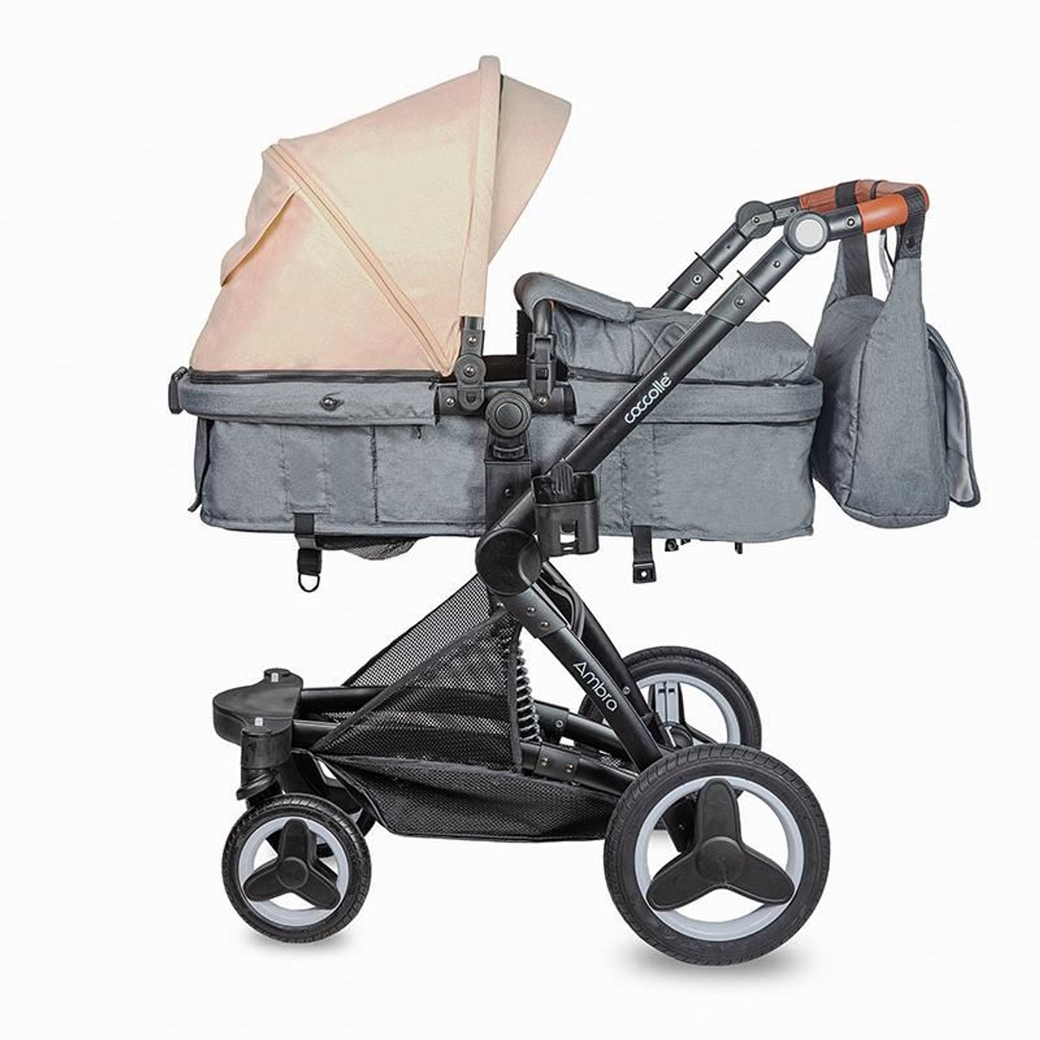 Carucior transformabil 3 in 1 Coccolle Ambra Safari Beige 2021 fotografia produsului View 10 L