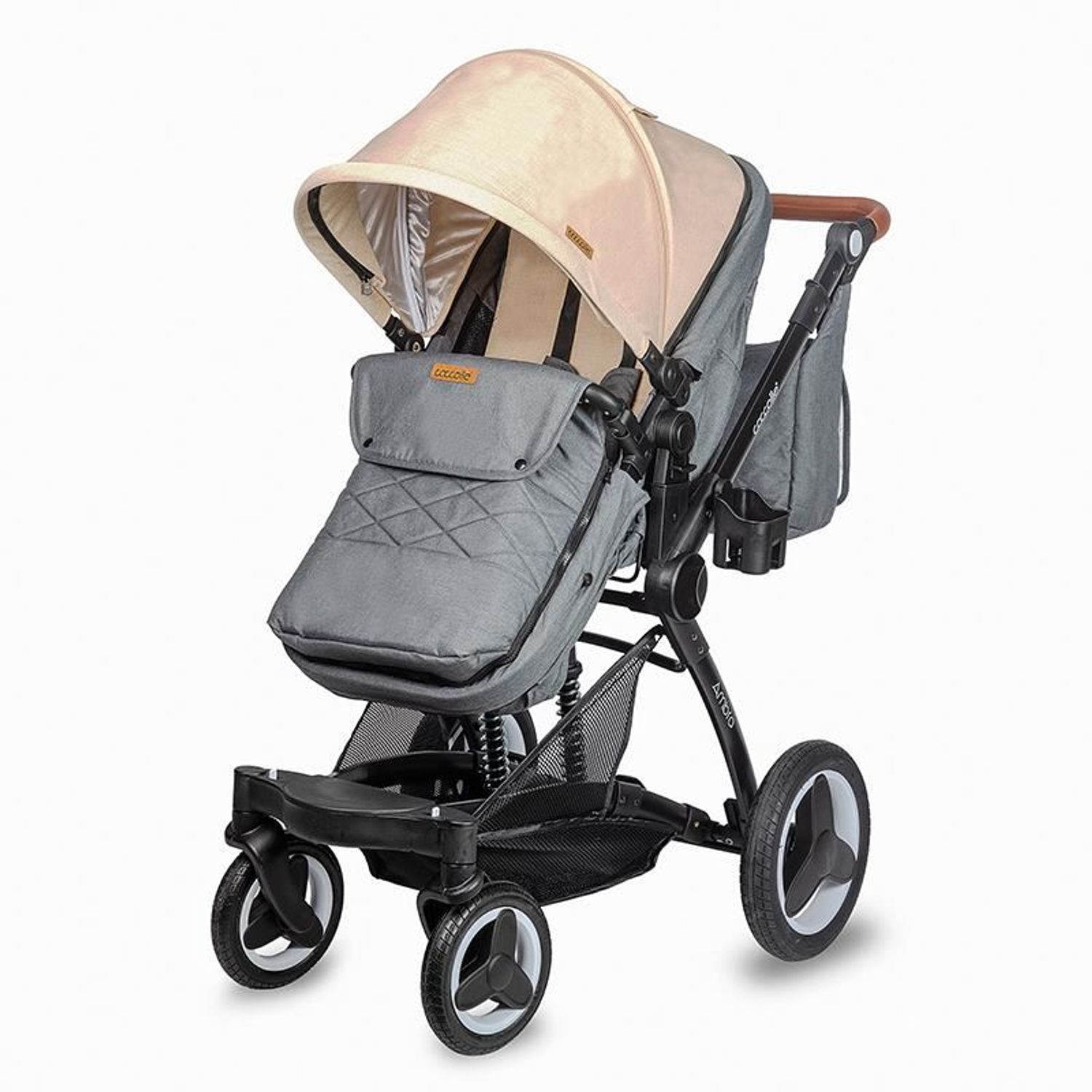 Carucior transformabil 3 in 1 Coccolle Ambra Safari Beige 2021 fotografia produsului View 2 L