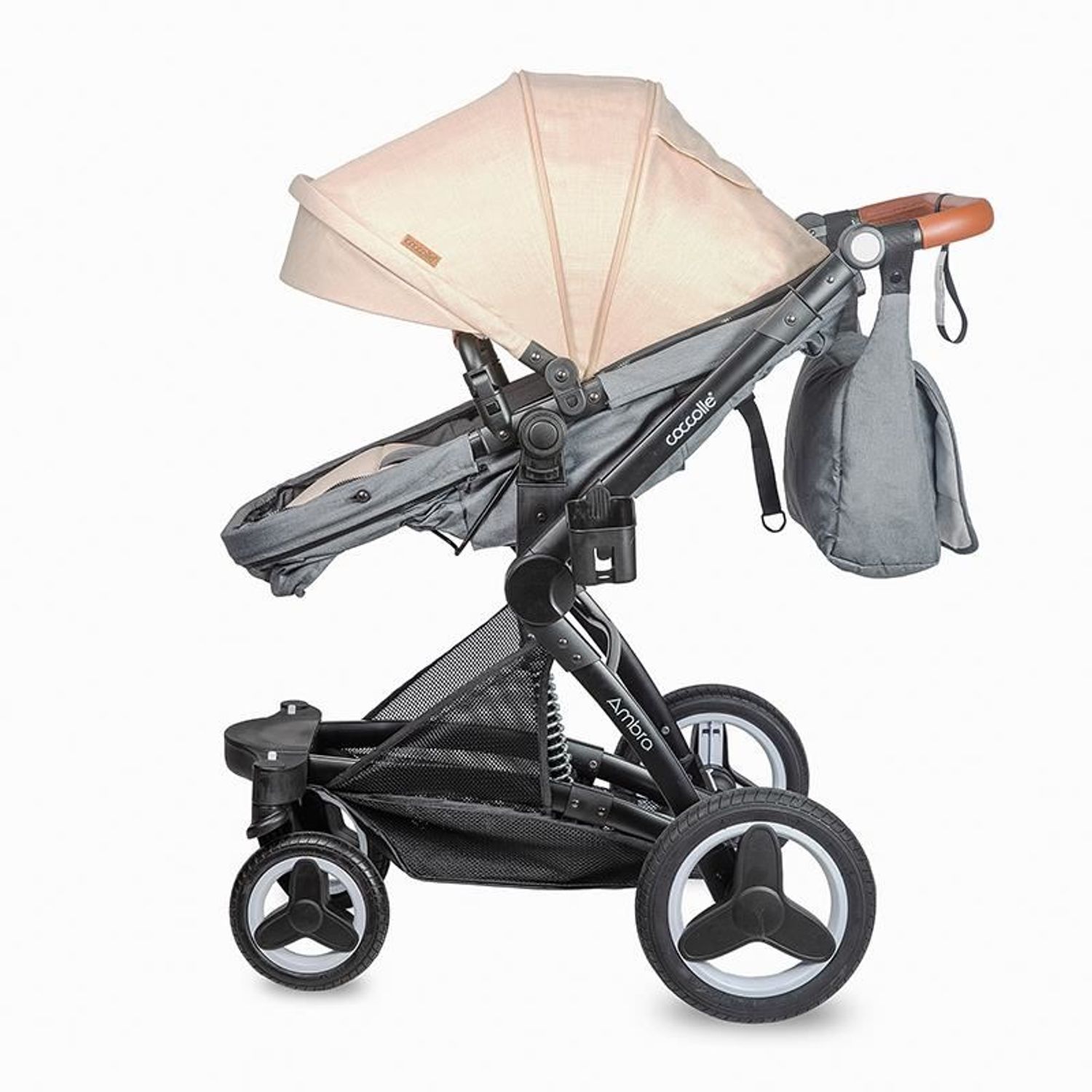 Carucior transformabil 3 in 1 Coccolle Ambra Safari Beige 2021 fotografia produsului View 5 L