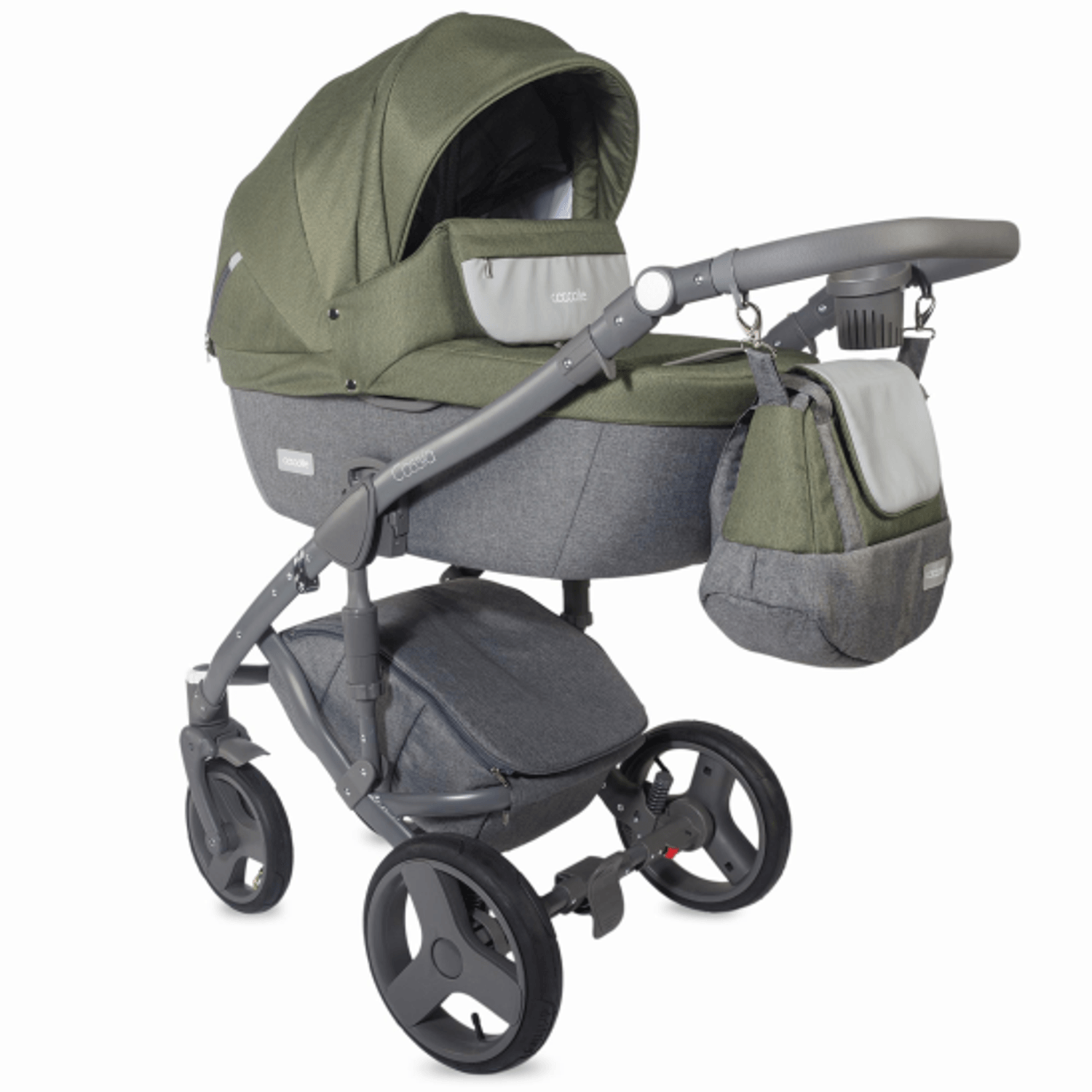 Carucior modular 3 in 1 Coccolle Cassia Khaki fotografia produsului