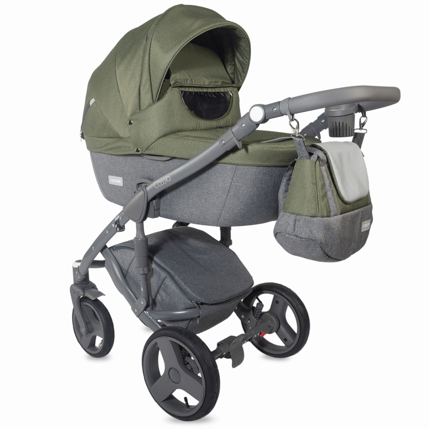 Carucior modular 3 in 1 Coccolle Cassia Khaki fotografia produsului View 3 L