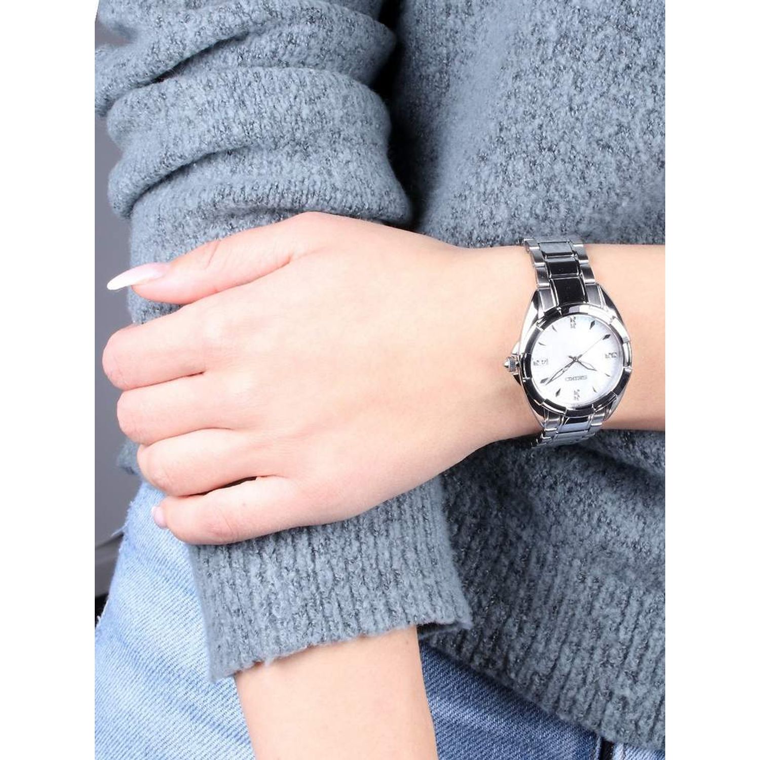 Ceas Dama, Seiko, Model Discover More SKK885P1, Argintiu fotografia produsului View 2 L