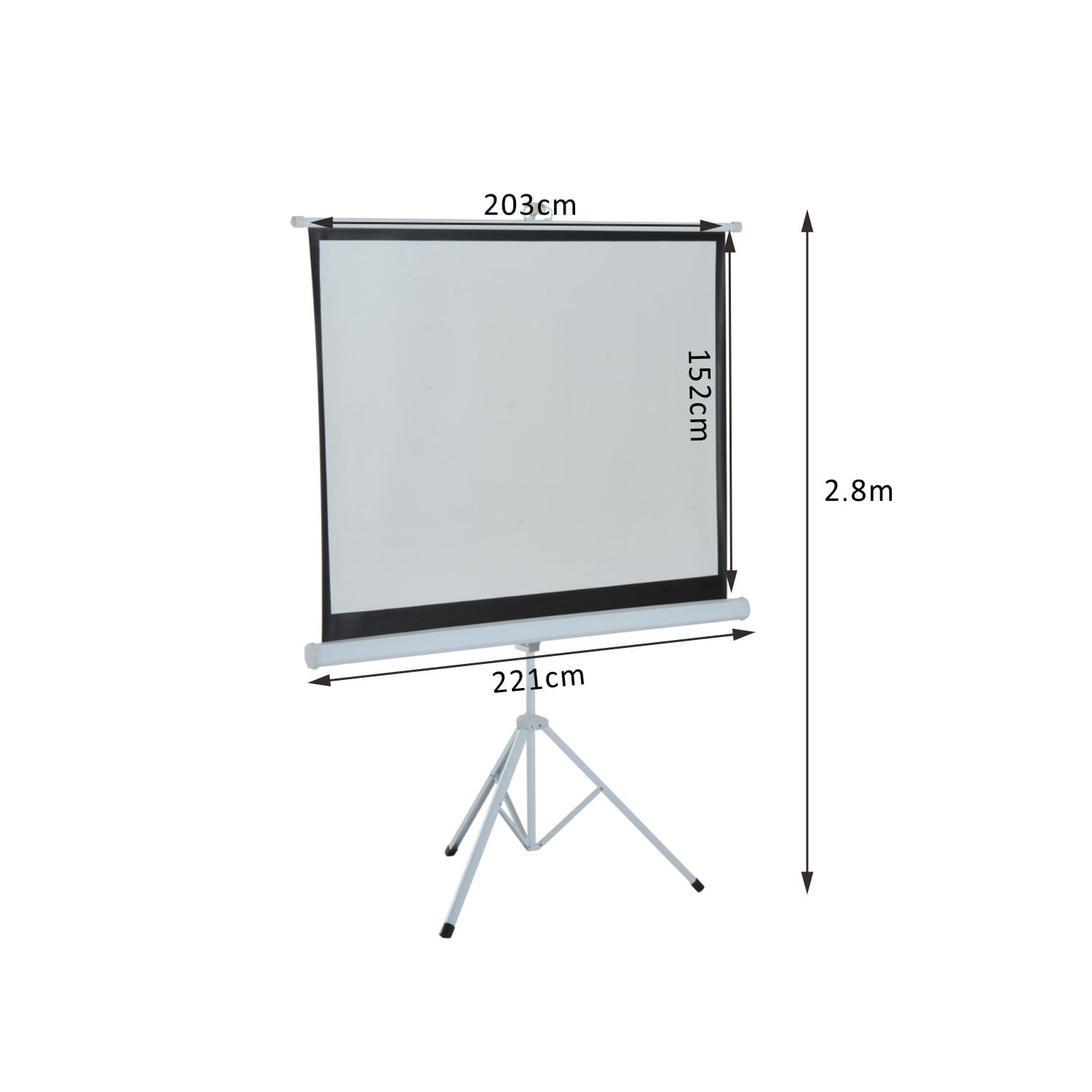 HomCom ecran de proiectie 100 inch, 4:3, trepied inclus fotografia produsului View 2 L