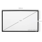 HOMCOM Ecran de proiectie de 100 Inci Ecran Proiectie pentru Proiectoare LED LCD fotografia produsului View 2 S