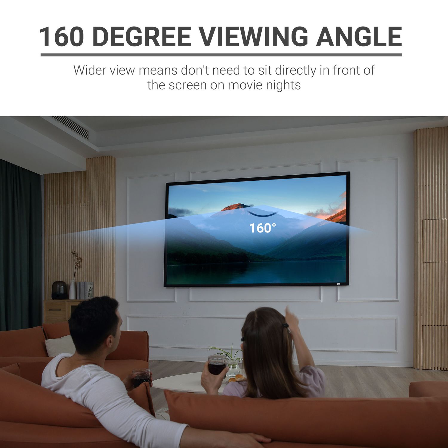 HOMCOM Ecran de proiectie de 100 Inci Ecran Proiectie pentru Proiectoare LED LCD fotografia produsului View 3 L