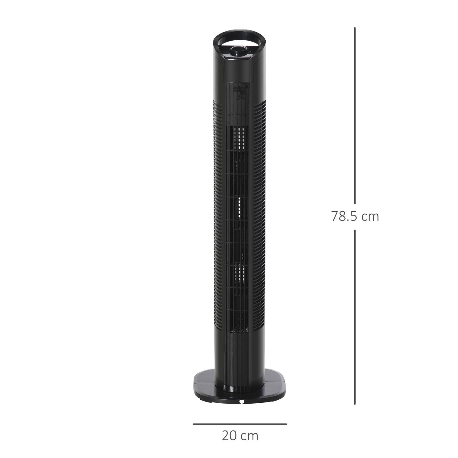 HOMCOM Ventilator tip Coloana Turn 3 Viteze Oscilatie 70&deg; si Maner fotografia produsului View 2 L