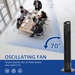 HOMCOM Ventilator tip Coloana Turn 3 Viteze Oscilatie 70&deg; si Maner fotografia produsului View 4 S