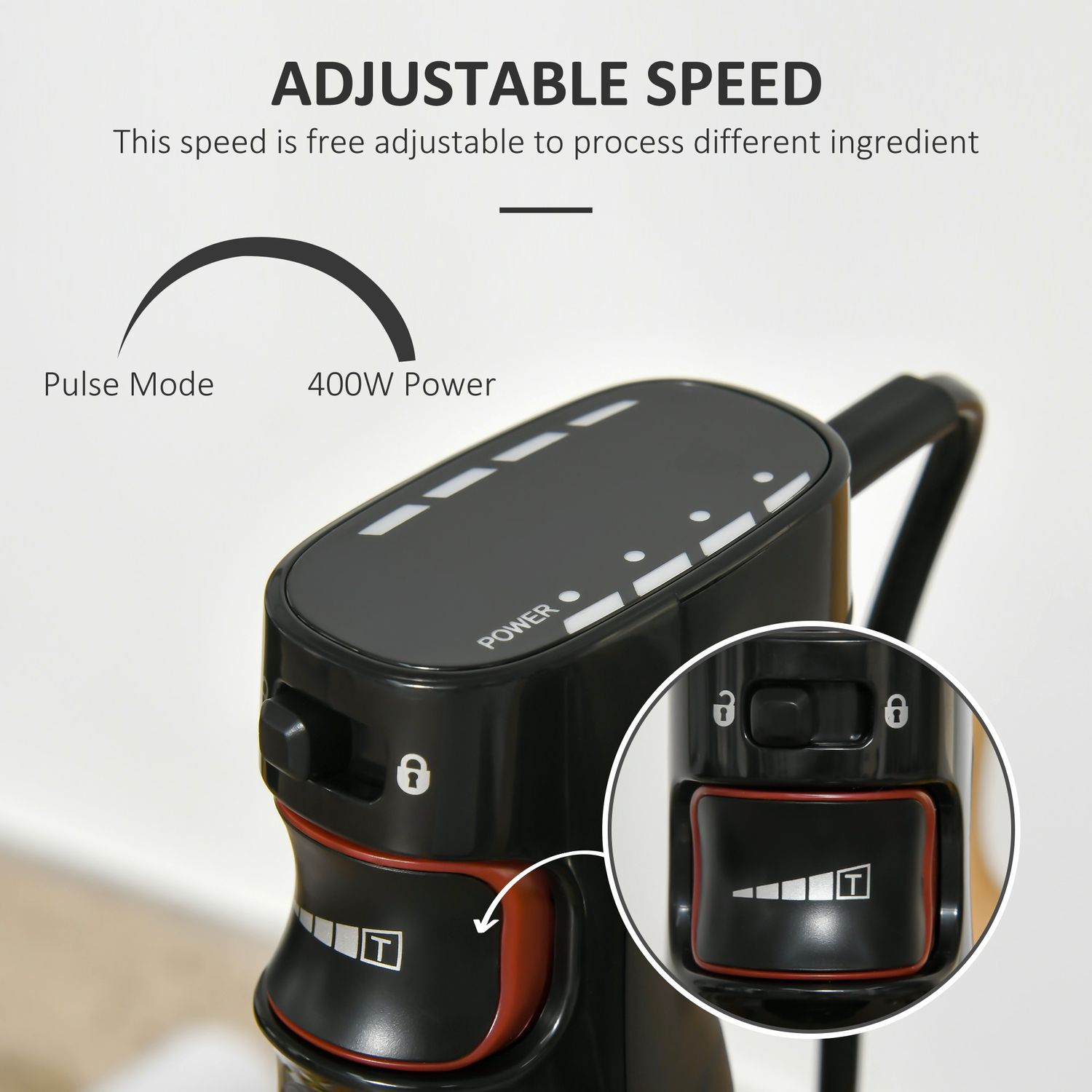 HomCom mixer bucatarie multifunctional 4 in 1, 1000 W fotografia produsului View 3 L