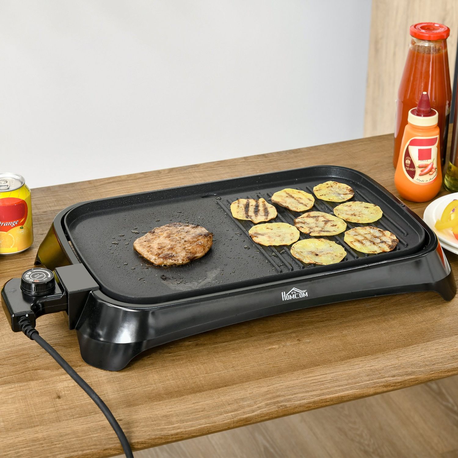 HomCom gratar electric antiaderent,1600W fotografia produsului