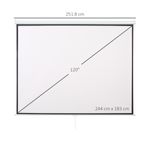 Homcom ecran de proiectare pentru perete 244x183cm, alb fotografia produsului View 2 S