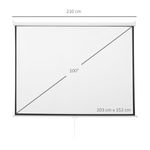 HomCom, ecran de proiectie, 203x152 cm, 100 inch fotografia produsului View 2 S