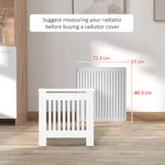 HOMCOM, masca pentru radiator, 78x19x81cm, alb fotografia produsului View 6 S