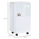 HomCom dezumidificator portabil de 16L, alb fotografia produsului View 2 S