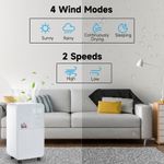 HomCom dezumidificator portabil de 16L, alb fotografia produsului View 4 S