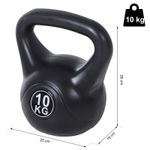 Homcom Kettlebell 10 kg, 25x19x28 cm, negru fotografia produsului View 2 S