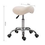 HomCom scaun pentru salon, tip sa 52&times;53&times;49-61cm, crem fotografia produsului View 7 S