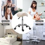 HomCom scaun pentru salon, tip sa 52&times;53&times;49-61cm, crem fotografia produsului View 6 S