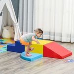 HOMCOM Set Constructii Moi de 4 Piese pentru Copii de 1-3 Ani, Multicolor fotografia produsului