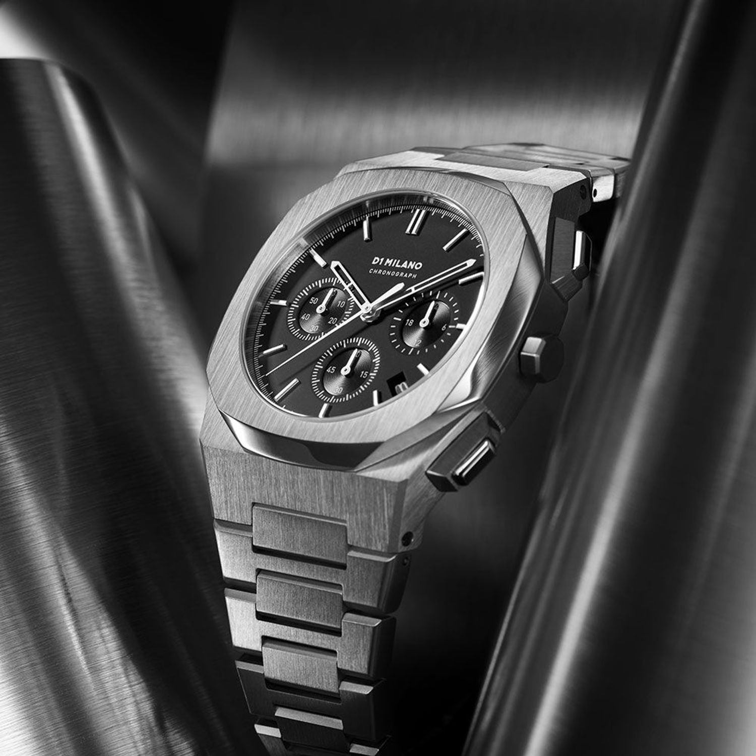 Ceas Barbati, D1 MILANO, BLACK D1-CHBJ01 fotografia produsului View 3 L