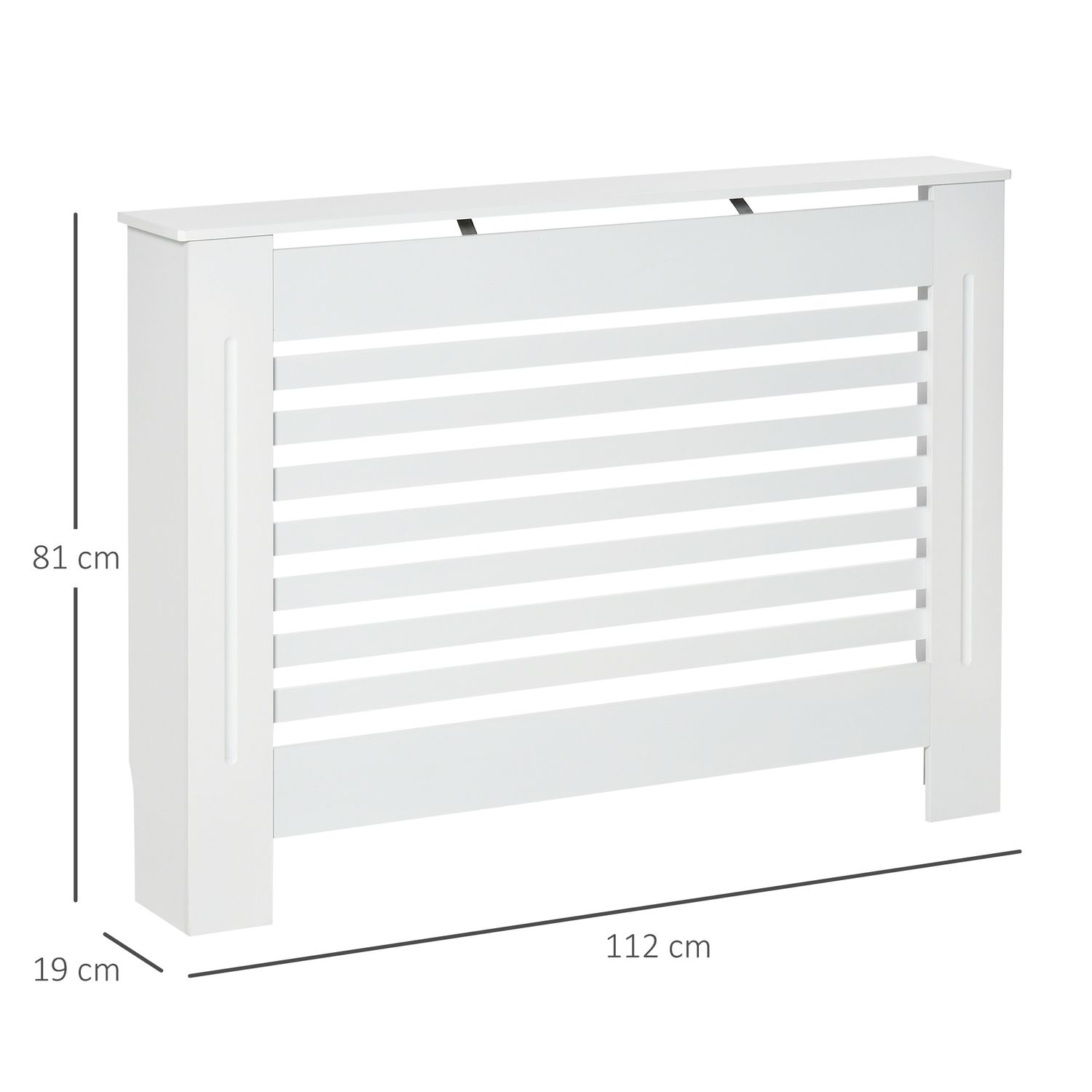 HomCom masca radiator, sipci MDF, 12x19x81cm, alb fotografia produsului View 2 L