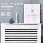 HomCom masca radiator, sipci MDF, 12x19x81cm, alb fotografia produsului View 4 S