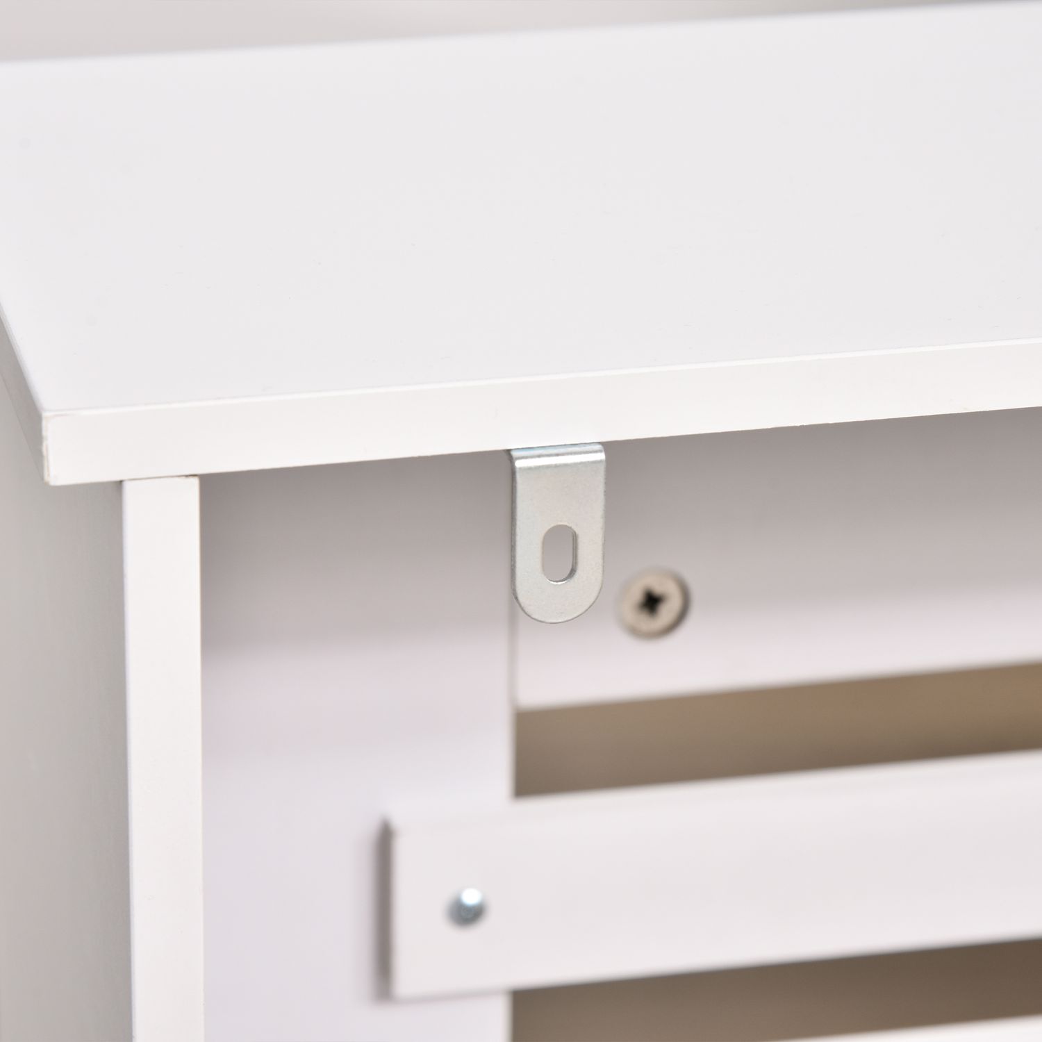 HomCom masca radiator, sipci MDF, 12x19x81cm, alb fotografia produsului View 8 L