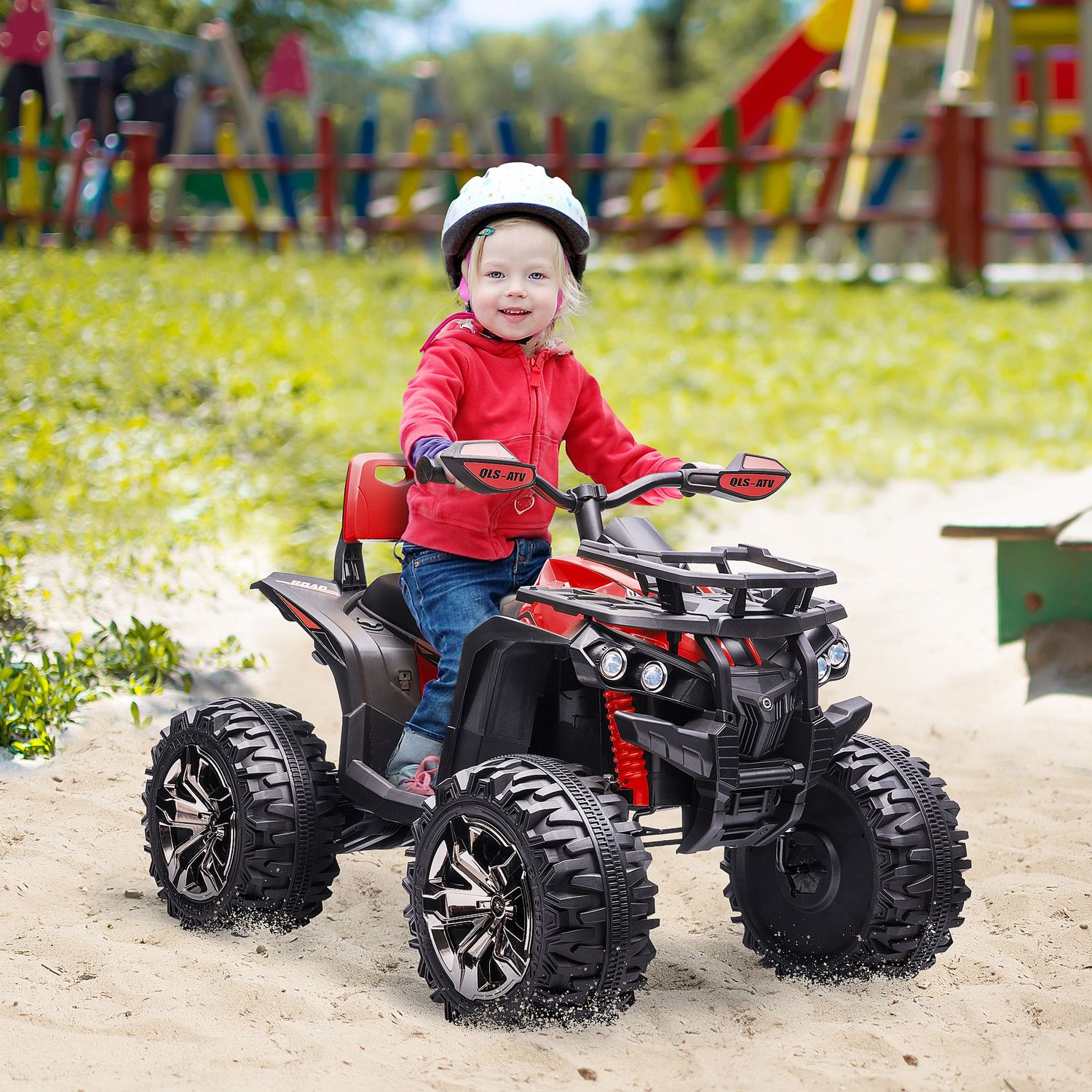 HomCom ATV electric 12V copii 3-5 ani, 100x65x73cm fotografia produsului