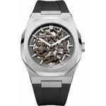 Ceas Barbati, D1 MILANO, SILVER SKELETON RUBBER AUTOMATIC D1-SKRJ01 fotografia produsului